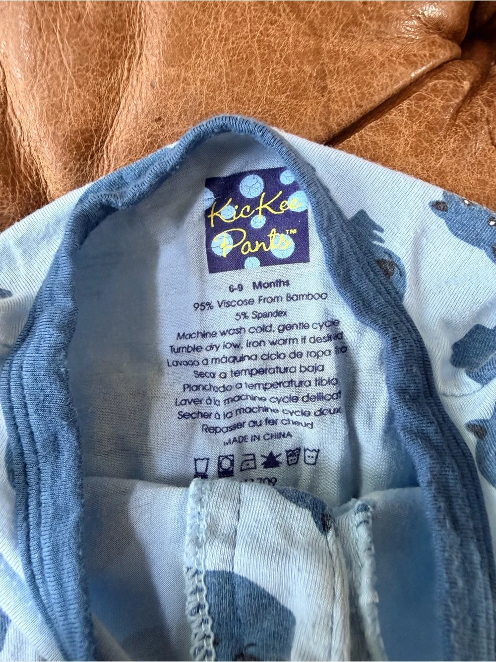 Kickee Pants Blue Wombat Bamboo Footie Pajamas 6-9 Months Snap Sleeper